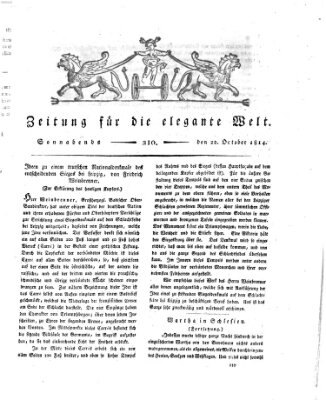 Zeitung für die elegante Welt Samstag 22. Oktober 1814