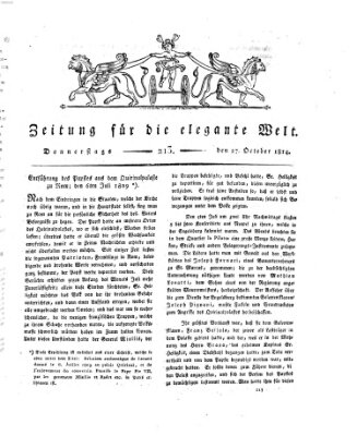 Zeitung für die elegante Welt Donnerstag 27. Oktober 1814