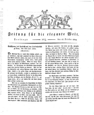 Zeitung für die elegante Welt Freitag 28. Oktober 1814