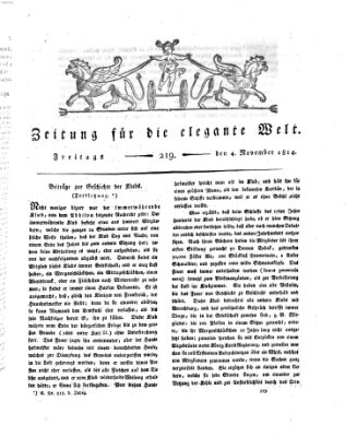 Zeitung für die elegante Welt Freitag 4. November 1814