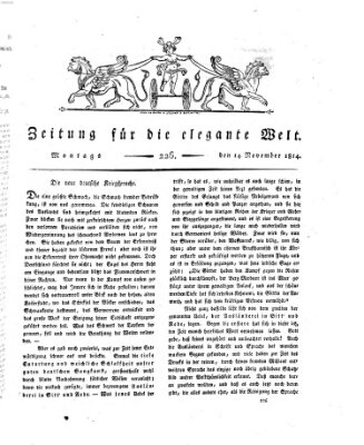 Zeitung für die elegante Welt Montag 14. November 1814