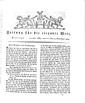 Zeitung für die elegante Welt Freitag 25. November 1814