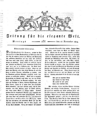 Zeitung für die elegante Welt Montag 28. November 1814