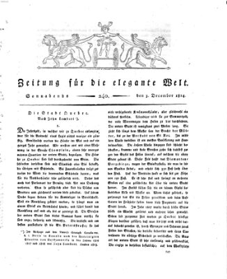 Zeitung für die elegante Welt Samstag 3. Dezember 1814