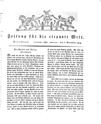 Zeitung für die elegante Welt Dienstag 6. Dezember 1814