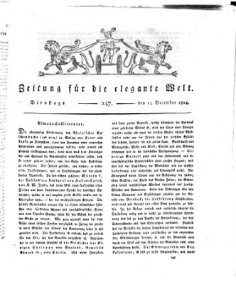 Zeitung für die elegante Welt Dienstag 13. Dezember 1814