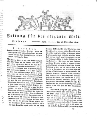 Zeitung für die elegante Welt Freitag 16. Dezember 1814