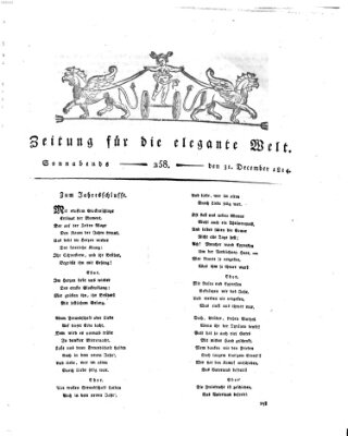 Zeitung für die elegante Welt Samstag 31. Dezember 1814