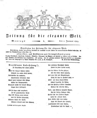 Zeitung für die elegante Welt Montag 2. Januar 1815