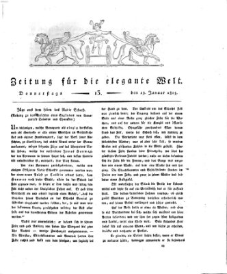 Zeitung für die elegante Welt Donnerstag 19. Januar 1815