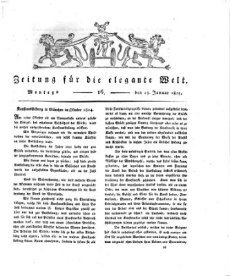 Zeitung für die elegante Welt Montag 23. Januar 1815