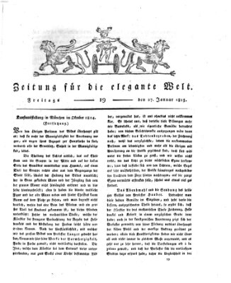 Zeitung für die elegante Welt Freitag 27. Januar 1815