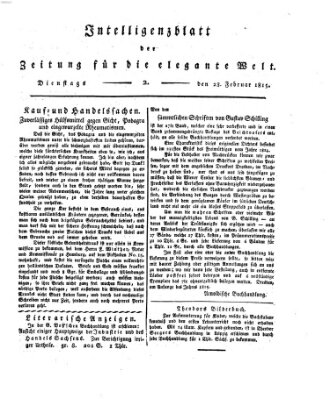 Zeitung für die elegante Welt Dienstag 28. Februar 1815