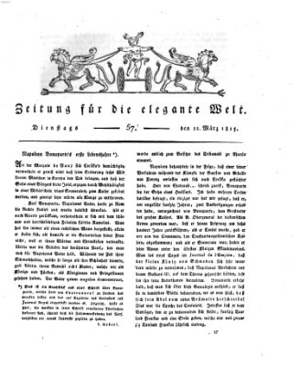 Zeitung für die elegante Welt Dienstag 21. März 1815