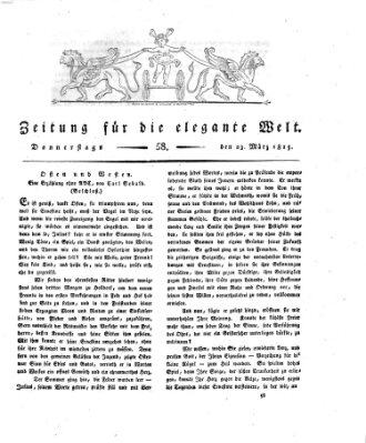 Zeitung für die elegante Welt Donnerstag 23. März 1815