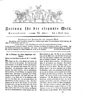 Zeitung für die elegante Welt Samstag 1. April 1815