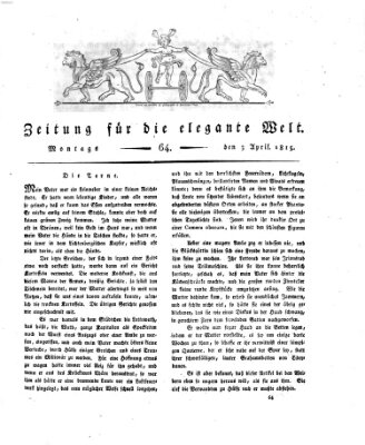 Zeitung für die elegante Welt Montag 3. April 1815