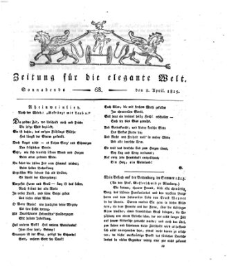 Zeitung für die elegante Welt Samstag 8. April 1815