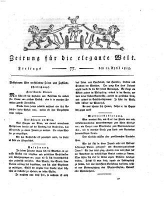 Zeitung für die elegante Welt Freitag 21. April 1815