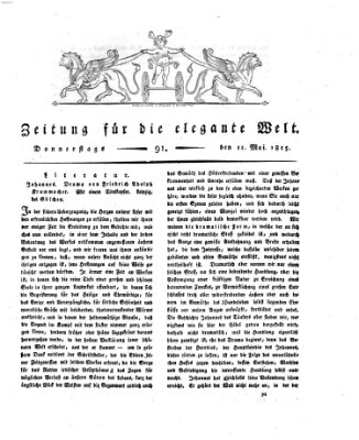 Zeitung für die elegante Welt Donnerstag 11. Mai 1815