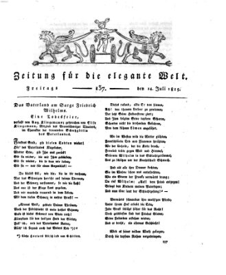 Zeitung für die elegante Welt Freitag 14. Juli 1815