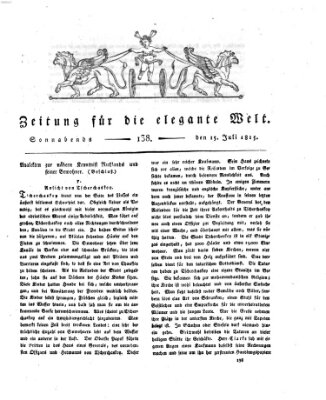 Zeitung für die elegante Welt Samstag 15. Juli 1815