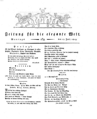 Zeitung für die elegante Welt Montag 17. Juli 1815