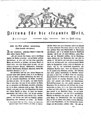 Zeitung für die elegante Welt Freitag 21. Juli 1815