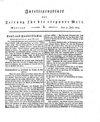 Zeitung für die elegante Welt Montag 31. Juli 1815