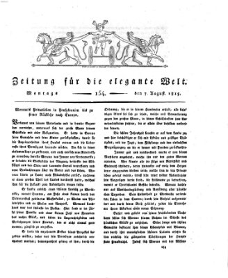 Zeitung für die elegante Welt Montag 7. August 1815