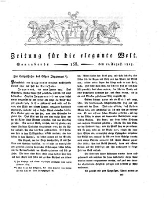 Zeitung für die elegante Welt Samstag 12. August 1815