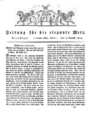 Zeitung für die elegante Welt Dienstag 15. August 1815