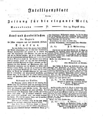 Zeitung für die elegante Welt Samstag 19. August 1815