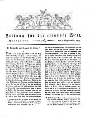 Zeitung für die elegante Welt Samstag 2. September 1815