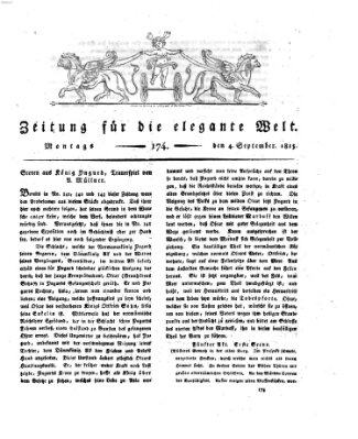 Zeitung für die elegante Welt Montag 4. September 1815