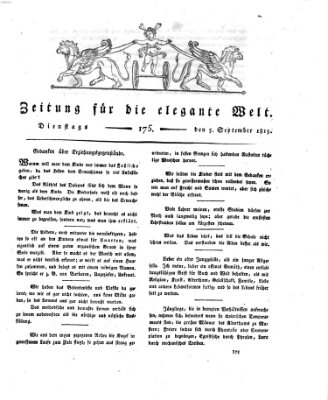 Zeitung für die elegante Welt Dienstag 5. September 1815