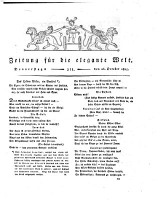 Zeitung für die elegante Welt Donnerstag 26. Oktober 1815