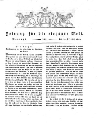 Zeitung für die elegante Welt Montag 30. Oktober 1815