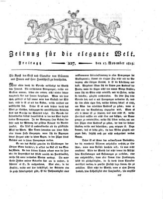 Zeitung für die elegante Welt Freitag 17. November 1815