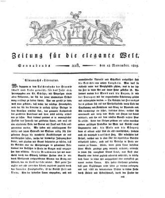 Zeitung für die elegante Welt Samstag 18. November 1815