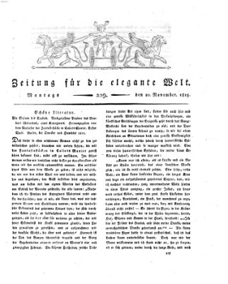 Zeitung für die elegante Welt Montag 20. November 1815