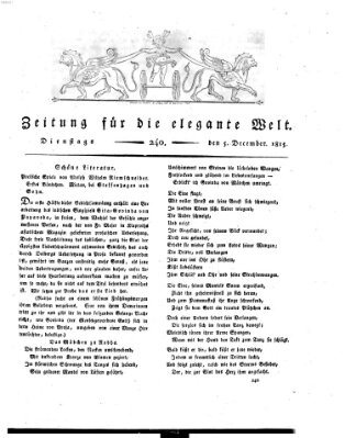 Zeitung für die elegante Welt Dienstag 5. Dezember 1815