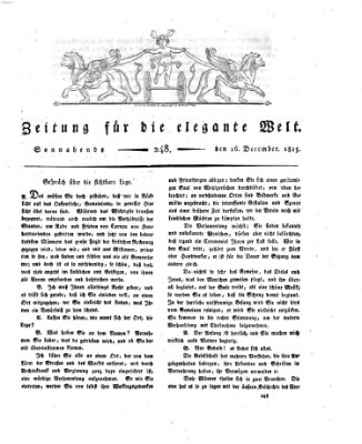 Zeitung für die elegante Welt Samstag 16. Dezember 1815