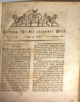 Zeitung für die elegante Welt Freitag 12. Januar 1816