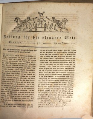 Zeitung für die elegante Welt Montag 15. Januar 1816