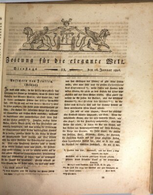 Zeitung für die elegante Welt Dienstag 16. Januar 1816