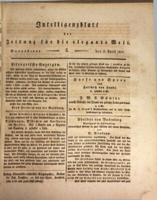 Zeitung für die elegante Welt Samstag 6. April 1816