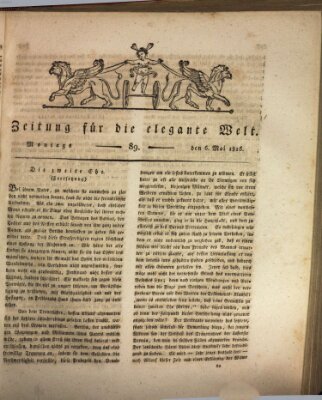 Zeitung für die elegante Welt Montag 6. Mai 1816