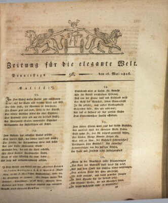 Zeitung für die elegante Welt Donnerstag 16. Mai 1816