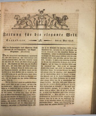 Zeitung für die elegante Welt Samstag 18. Mai 1816